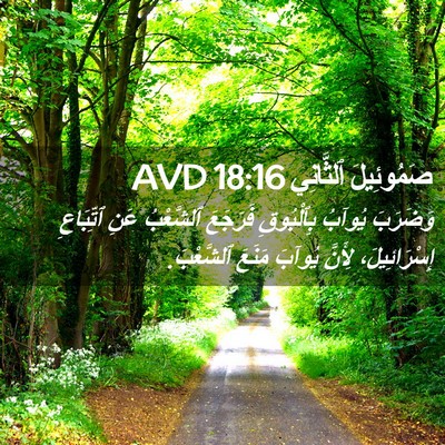 Picture 02 - صَمُوئِيلَ ٱلثَّانِي 18:16 AVD - وَضَرَبَ يُوآبُ - Bible Verse Picture