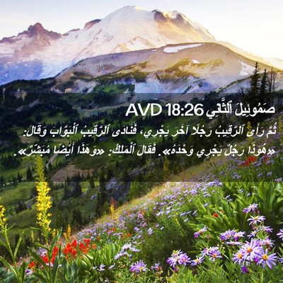 Picture 02 - صَمُوئِيلَ ٱلثَّانِي 18:26 AVD - ثُمَّ رَأَى ٱلرَّقِيبُ - Bible Verse Picture
