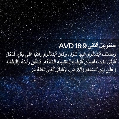 Picture 02 - صَمُوئِيلَ ٱلثَّانِي 18:9 AVD - وَصَادَفَ أَبْشَالُومُ - Bible Verse Picture