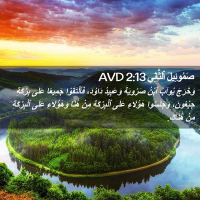 Picture 02 - صَمُوئِيلَ ٱلثَّانِي 2:13 AVD - وَخَرَجَ يُوآبُ ٱبْنُ - Bible Verse Picture
