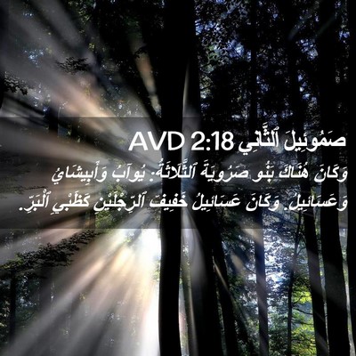 Picture 02 - صَمُوئِيلَ ٱلثَّانِي 2:18 AVD - وَكَانَ هُنَاكَ بَنُو - Bible Verse Picture