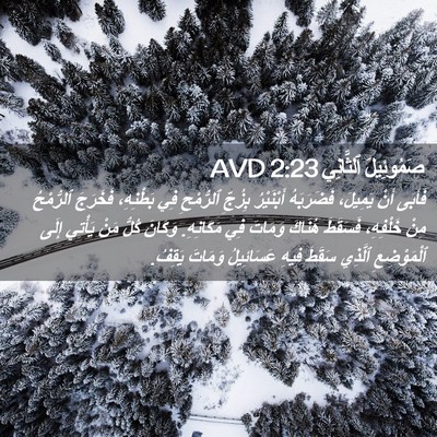 Picture 02 - صَمُوئِيلَ ٱلثَّانِي 2:23 AVD - فَأَبَى أَنْ يَمِيلَ، - Bible Verse Picture