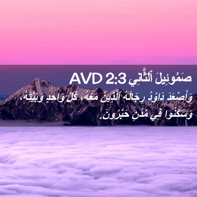 Picture 02 - صَمُوئِيلَ ٱلثَّانِي 2:3 AVD - وَأَصْعَدَ دَاوُدُ - Bible Verse Picture
