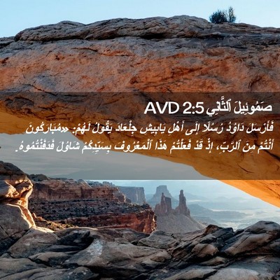 Picture 02 - صَمُوئِيلَ ٱلثَّانِي 2:5 AVD - فَأَرْسَلَ دَاوُدُ - Bible Verse Picture