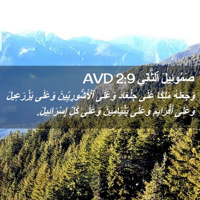 Picture 02 - صَمُوئِيلَ ٱلثَّانِي 2:9 AVD - وَجَعَلَهُ مَلِكًا عَلَى - Bible Verse Picture