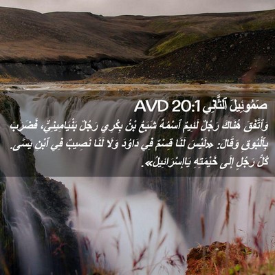 Picture 02 - صَمُوئِيلَ ٱلثَّانِي 20:1 AVD - وَٱتَّفَقَ هُنَاكَ رَجُلٌ - Bible Verse Picture