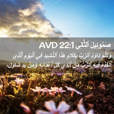 Picture 02 - صَمُوئِيلَ ٱلثَّانِي 22:1 AVD - وَكَلَّمَ دَاوُدُ - Bible Verse Picture