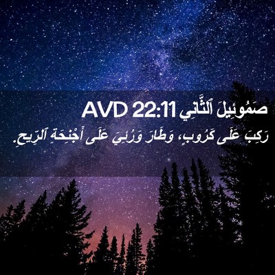 Picture 02 - صَمُوئِيلَ ٱلثَّانِي 22:11 AVD - رَكِبَ عَلَى كَرُوبٍ، - Bible Verse Picture