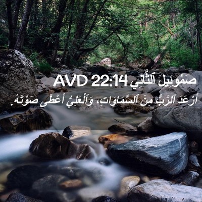 Picture 02 - صَمُوئِيلَ ٱلثَّانِي 22:14 AVD - أَرْعَدَ ٱلرَّبُّ مِنَ - Bible Verse Picture