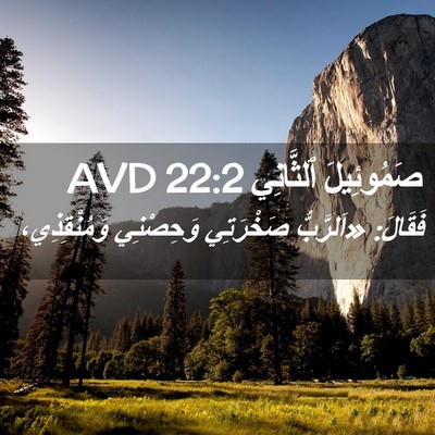 Picture 02 - صَمُوئِيلَ ٱلثَّانِي 22:2 AVD - فَقَالَ: «اَلرَّبُّ - Bible Verse Picture