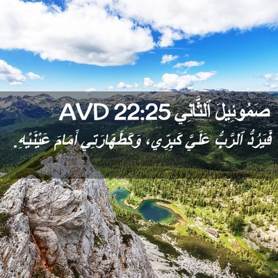 Picture 02 - صَمُوئِيلَ ٱلثَّانِي 22:25 AVD - فَيَرُدُّ ٱلرَّبُّ - Bible Verse Picture