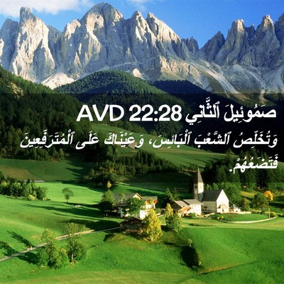 Picture 02 - صَمُوئِيلَ ٱلثَّانِي 22:28 AVD - وَتُخَلِّصُ ٱلشَّعْبَ - Bible Verse Picture