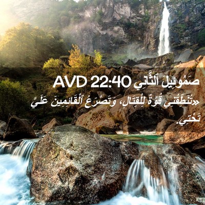 Picture 02 - صَمُوئِيلَ ٱلثَّانِي 22:40 AVD - «تُنَطِّقُنِي قُوَّةً - Bible Verse Picture