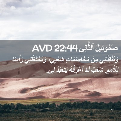 Picture 02 - صَمُوئِيلَ ٱلثَّانِي 22:44 AVD - وَتُنْقِذُنِي مِنْ - Bible Verse Picture