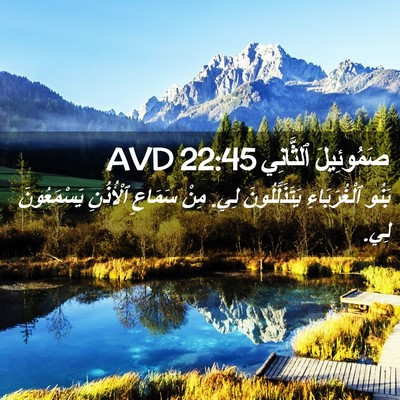 Picture 02 - صَمُوئِيلَ ٱلثَّانِي 22:45 AVD - بَنُو ٱلْغُرَبَاءِ - Bible Verse Picture