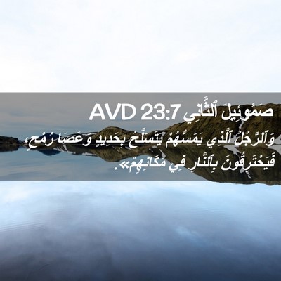 Picture 02 - صَمُوئِيلَ ٱلثَّانِي 23:7 AVD - وَٱلرَّجُلُ ٱلَّذِي - Bible Verse Picture