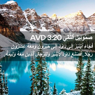 Picture 02 - صَمُوئِيلَ ٱلثَّانِي 3:20 AVD - فَجَاءَ أَبْنَيْرُ إِلَى - Bible Verse Picture