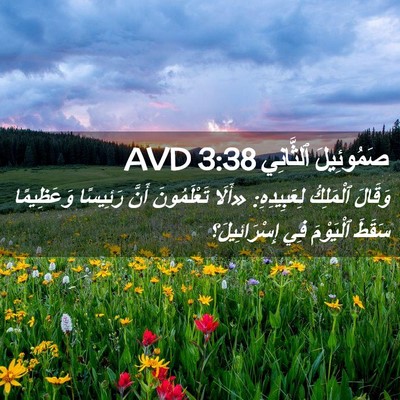 Picture 02 - صَمُوئِيلَ ٱلثَّانِي 3:38 AVD - وَقَالَ ٱلْمَلِكُ - Bible Verse Picture