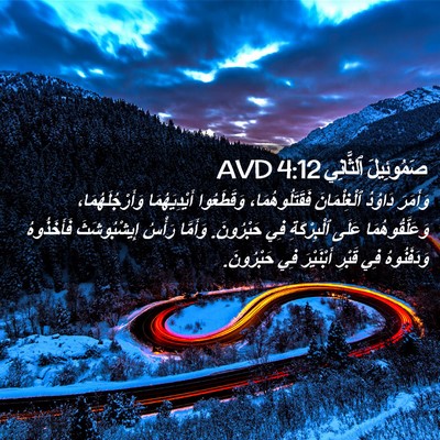 Picture 02 - صَمُوئِيلَ ٱلثَّانِي 4:12 AVD - وَأَمَرَ دَاوُدُ - Bible Verse Picture
