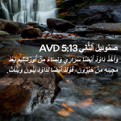 Picture 02 - صَمُوئِيلَ ٱلثَّانِي 5:13 AVD - وَأَخَذَ دَاوُدُ أَيْضًا - Bible Verse Picture