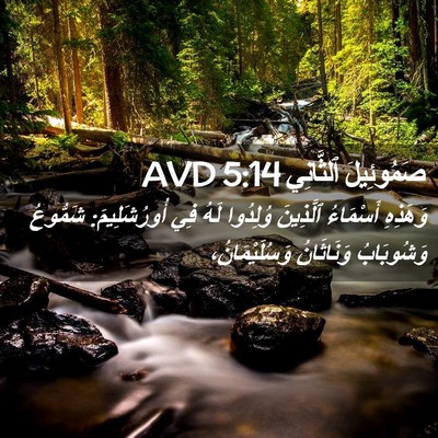 Picture 02 - صَمُوئِيلَ ٱلثَّانِي 5:14 AVD - وَهَذِهِ أَسْمَاءُ - Bible Verse Picture