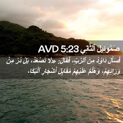 Picture 02 - صَمُوئِيلَ ٱلثَّانِي 5:23 AVD - فَسَأَلَ دَاوُدُ مِنَ - Bible Verse Picture
