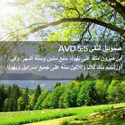Picture 02 - صَمُوئِيلَ ٱلثَّانِي 5:5 AVD - فِي حَبْرُونَ مَلَكَ عَلَى - Bible Verse Picture