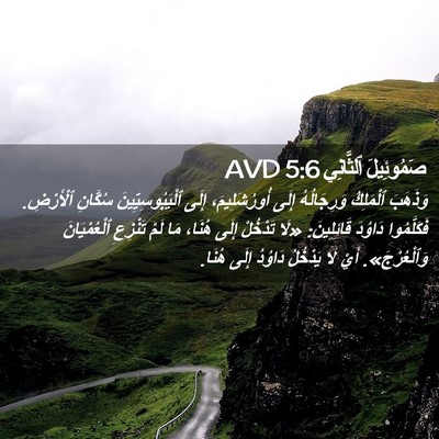 Picture 02 - صَمُوئِيلَ ٱلثَّانِي 5:6 AVD - وَذَهَبَ ٱلْمَلِكُ - Bible Verse Picture