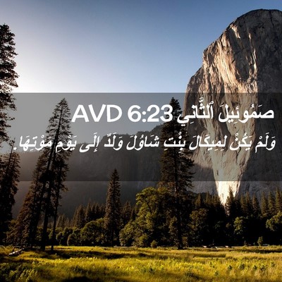 Picture 02 - صَمُوئِيلَ ٱلثَّانِي 6:23 AVD - وَلَمْ يَكُنْ لِمِيكَالَ - Bible Verse Picture