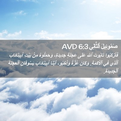 Picture 02 - صَمُوئِيلَ ٱلثَّانِي 6:3 AVD - فَأَرْكَبُوا تَابُوتَ - Bible Verse Picture
