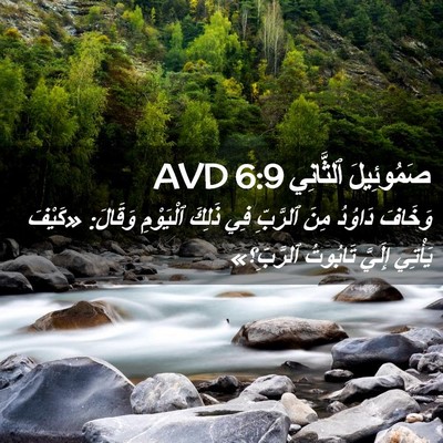 Picture 02 - صَمُوئِيلَ ٱلثَّانِي 6:9 AVD - وَخَافَ دَاوُدُ مِنَ - Bible Verse Picture
