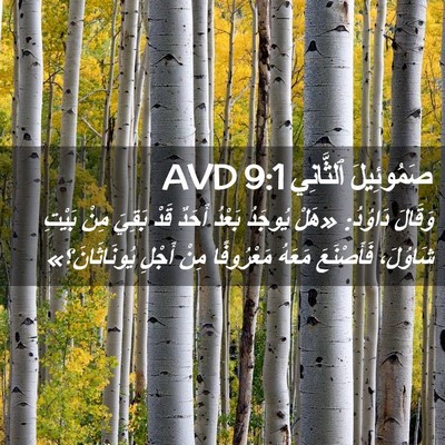 Picture 02 - صَمُوئِيلَ ٱلثَّانِي 9:1 AVD - وَقَالَ دَاوُدُ: «هَلْ - Bible Verse Picture