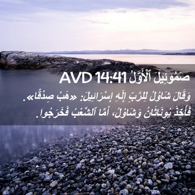 Picture 02 - صَمُوئِيلَ ٱلْأَوَّلُ 14:41 AVD - وَقَالَ شَاوُلُ لِلرَّبِّ - Bible Verse Picture