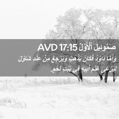 Picture 02 - صَمُوئِيلَ ٱلْأَوَّلُ 17:15 AVD - وَأَمَّا دَاوُدُ فَكَانَ - Bible Verse Picture