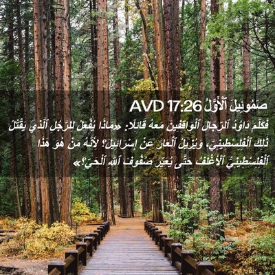 Picture 02 - صَمُوئِيلَ ٱلْأَوَّلُ 17:26 AVD - فَكَلَّمَ دَاوُدُ - Bible Verse Picture