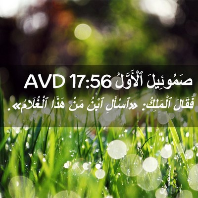 Picture 02 - صَمُوئِيلَ ٱلْأَوَّلُ 17:56 AVD - فَقَالَ ٱلْمَلِكُ: - Bible Verse Picture