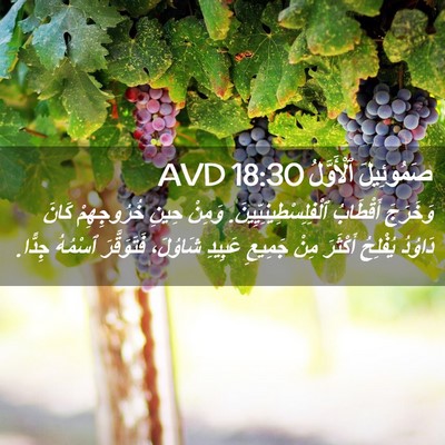 Picture 02 - صَمُوئِيلَ ٱلْأَوَّلُ 18:30 AVD - وَخَرَجَ أَقْطَابُ - Bible Verse Picture