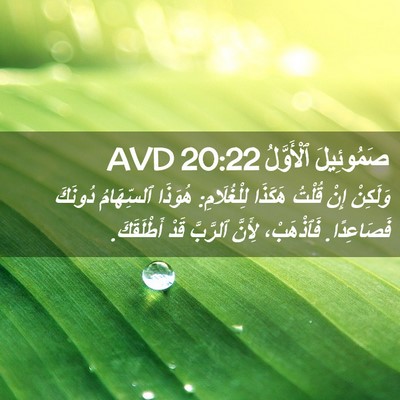 Picture 02 - صَمُوئِيلَ ٱلْأَوَّلُ 20:22 AVD - وَلَكِنْ إِنْ قُلْتُ - Bible Verse Picture