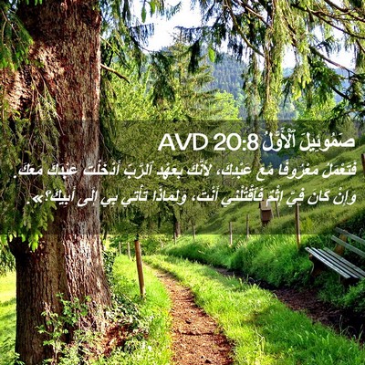 Picture 02 - صَمُوئِيلَ ٱلْأَوَّلُ 20:8 AVD - فَتَعْمَلُ مَعْرُوفًا - Bible Verse Picture
