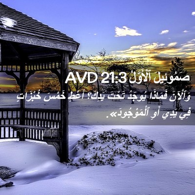 Picture 02 - صَمُوئِيلَ ٱلْأَوَّلُ 21:3 AVD - وَٱلْآنَ فَمَاذَا يُوجَدُ - Bible Verse Picture