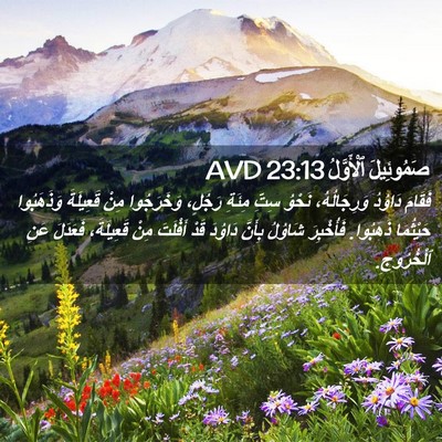 Picture 02 - صَمُوئِيلَ ٱلْأَوَّلُ 23:13 AVD - فَقَامَ دَاوُدُ - Bible Verse Picture
