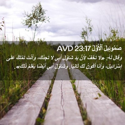 Picture 02 - صَمُوئِيلَ ٱلْأَوَّلُ 23:17 AVD - وَقَالَ لَهُ: «لَا تَخَفْ - Bible Verse Picture