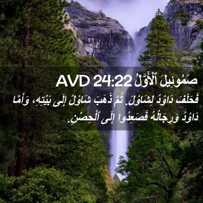 Picture 02 - صَمُوئِيلَ ٱلْأَوَّلُ 24:22 AVD - فَحَلَفَ دَاوُدُ - Bible Verse Picture