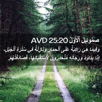 Picture 02 - صَمُوئِيلَ ٱلْأَوَّلُ 25:20 AVD - وَفِيمَا هِيَ رَاكِبَةٌ - Bible Verse Picture