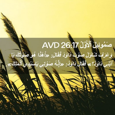 Picture 02 - صَمُوئِيلَ ٱلْأَوَّلُ 26:17 AVD - وَعَرَفَ شَاوُلُ صَوْتَ - Bible Verse Picture