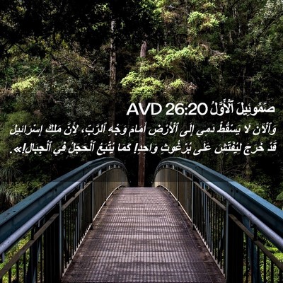Picture 02 - صَمُوئِيلَ ٱلْأَوَّلُ 26:20 AVD - وَٱلْآنَ لَا يَسْقُطْ - Bible Verse Picture