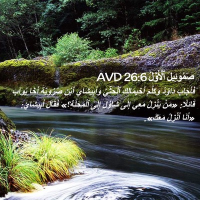 Picture 02 - صَمُوئِيلَ ٱلْأَوَّلُ 26:6 AVD - فَأَجَابَ دَاوُدُ - Bible Verse Picture