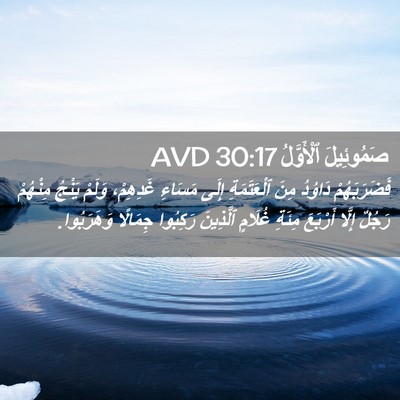 Picture 02 - صَمُوئِيلَ ٱلْأَوَّلُ 30:17 AVD - فَضَرَبَهُمْ دَاوُدُ مِنَ - Bible Verse Picture