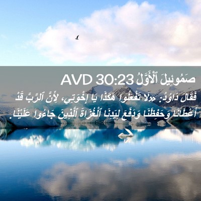 Picture 02 - صَمُوئِيلَ ٱلْأَوَّلُ 30:23 AVD - فَقَالَ دَاوُدُ: «لَا - Bible Verse Picture