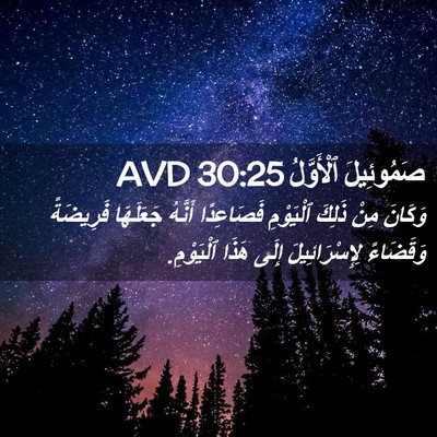 Picture 02 - صَمُوئِيلَ ٱلْأَوَّلُ 30:25 AVD - وَكَانَ مِنْ ذَلِكَ - Bible Verse Picture